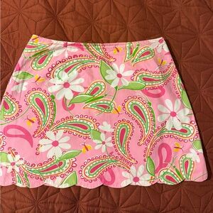 Vintage Lilly Pulitzer floral Paisley Pink Skirt sz 6